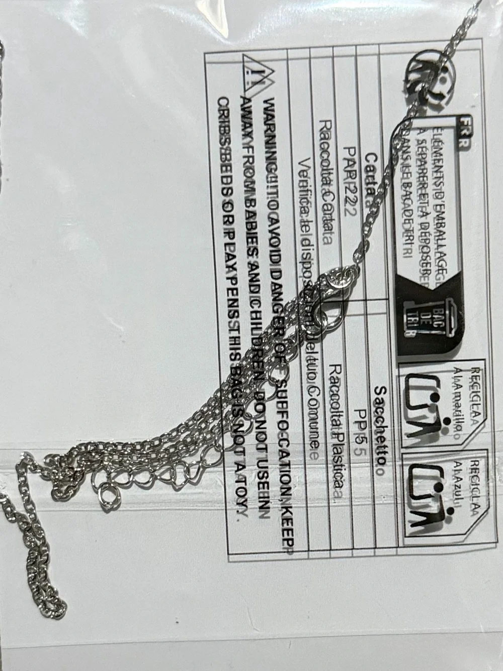 Source Unknown Silver Cat Ear Ring Necklace